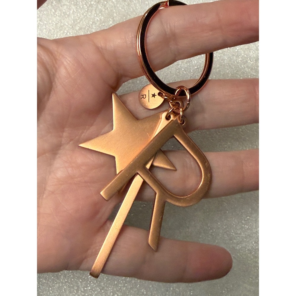 Starbucks Reserve Keychain Rose Gold Star R Logo Roastery Minimalist Bag Charm